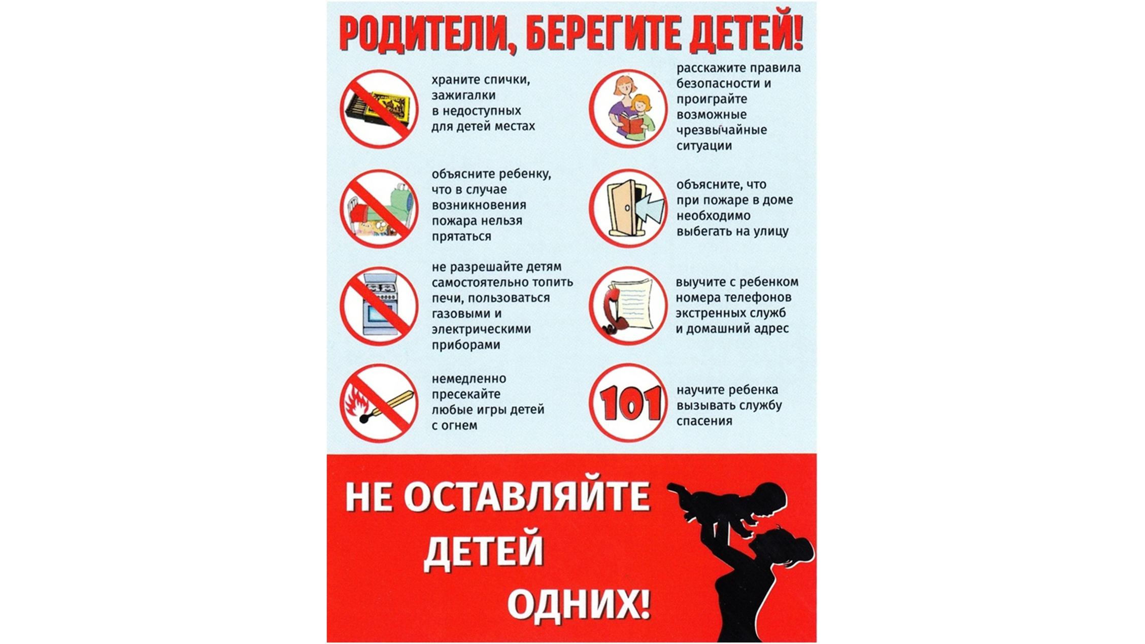 Не оставляйте детей одних!.